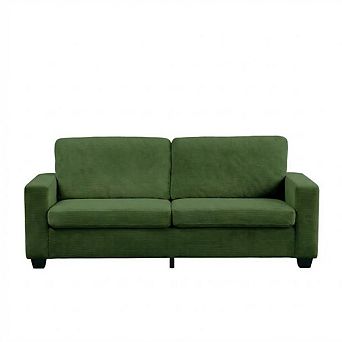 Modern Corduroy Sofa Sectional Couch, Upholstered Sofa Thick Foam for Condo Apartment Living Room