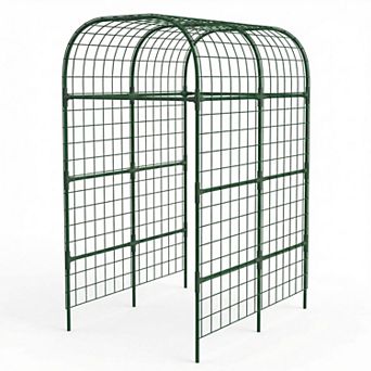Metal Garden Trellis for Vegetables & Flowers 7.3Ft Tall Vertical Gardening Support Arch
