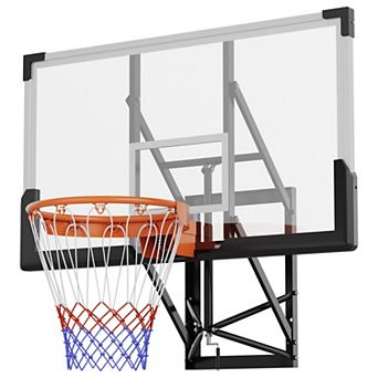 54 Inch Wall-Mount Basketball Hoop with Shatterproof Backboard and Pro-Rim for Indoor Outdoor Use