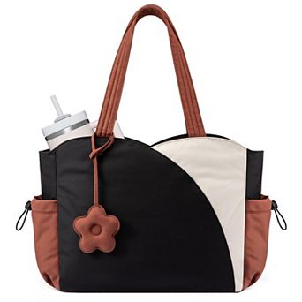 Women Puffer Tote Bag Zipper Laptop Work Travel Handbag Teacher Nurse Gift