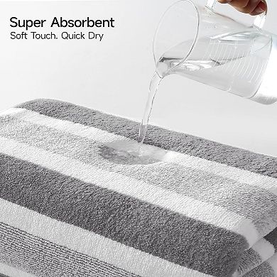Ultra Soft Bath Towel Sets 6-Piece Microfiber, Highly Absorbent Quick Dry Towels for Bathroom, Spa
