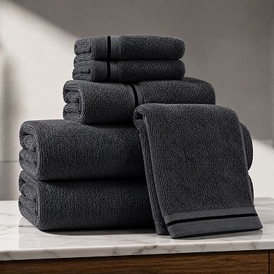 Ultra Soft 6 Pack Cotton Towel Set Quick Dry Lightweight Everyday Use