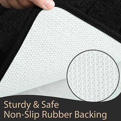 Thick Soft Absorbent Microfiber Non Slip Washable Bathroom Runner Rug