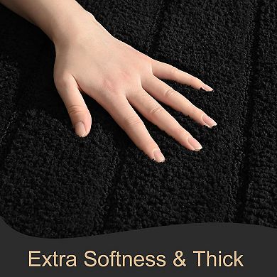 Thick Soft Absorbent Microfiber Non Slip Washable Bathroom Runner Rug