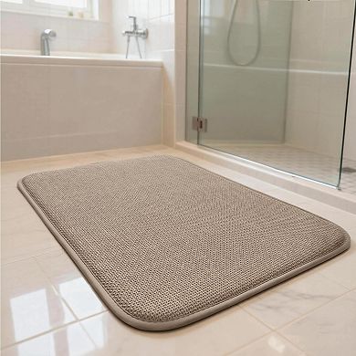 Thick Memory Foam Bathroom Mat, Non Slip Shower Floor Rugs with Rubber Backing, Machine Washable