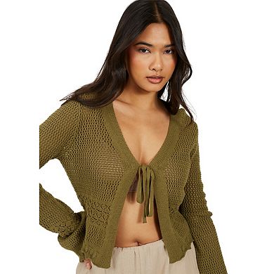 Brave Soul Womens/Ladies Front Tie Cardigan