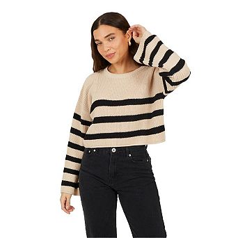 Brave Soul Womens/Ladies ed Cropped Jumper