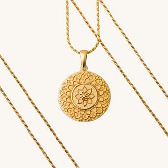 I Am Strong And Powerful mandala necklace