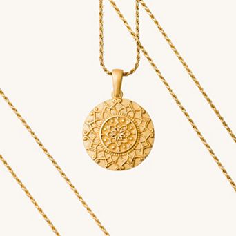 I Am Enough mandala necklace