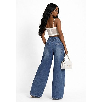 Asymmetrical Wrap Jeans