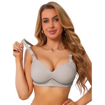 Women's Deep V Full Coverage Minimizer Wireless Adjustable Straps Comfort Everyday Bras