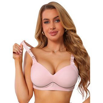 Women's Deep V Full Coverage Minimizer Wireless Adjustable Straps Comfort Everyday Bras