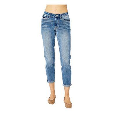 Full Size Cuffed Hem Slim Jeans