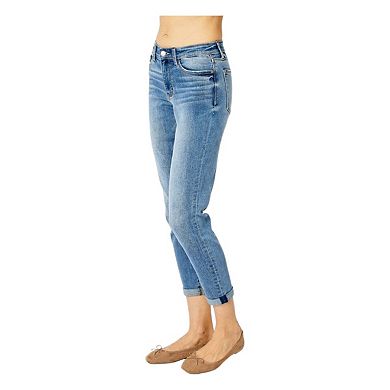 Full Size Cuffed Hem Slim Jeans