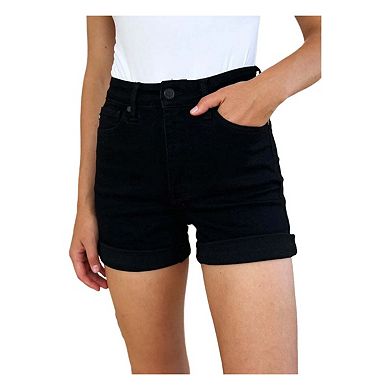 Full Size High Waist Tummy Control Cuffed Denim Shorts