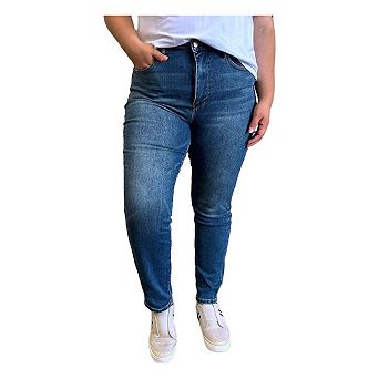 Full Size Tummy Control High Waist Slim Jeans