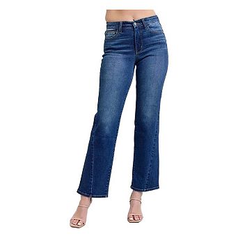 Full Size Side Seam Detail Straight Jeans with Pockets
