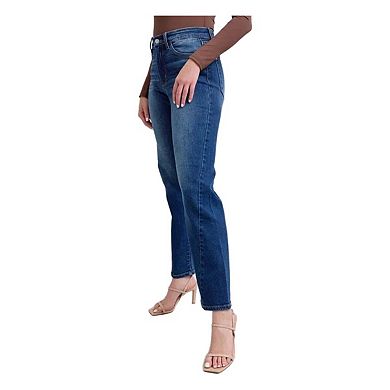 Full Size Side Seam Detail Straight Jeans with Pockets