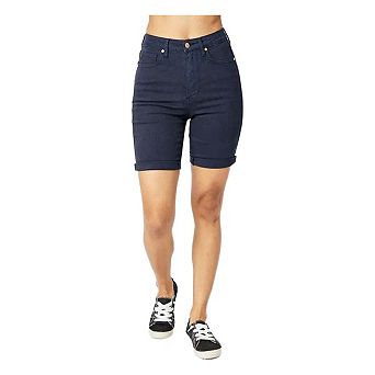 Full Size High Waist Tummy Control Bermuda Shorts