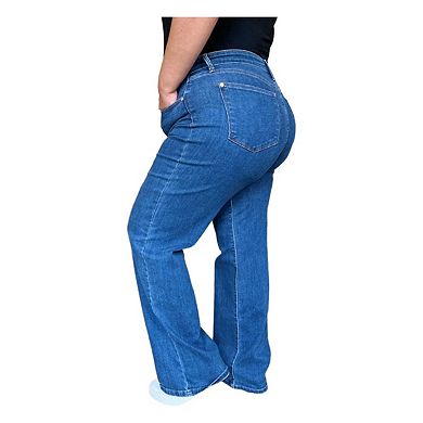 Full Size High Rise Straight Jeans