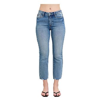Mr Vintage Wash Destroy Hem Kick Flare Jeans