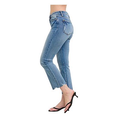 Mr Vintage Wash Destroy Hem Kick Flare Jeans