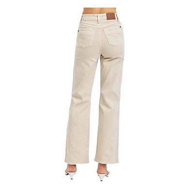 Full Size High Waist Distressed Wide Leg Jeans