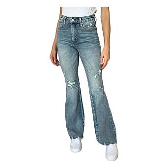 Full Size Medium Rise Tummy Control Destroy Flare