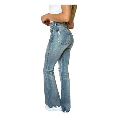 Full Size Medium Rise Tummy Control Destroy Flare