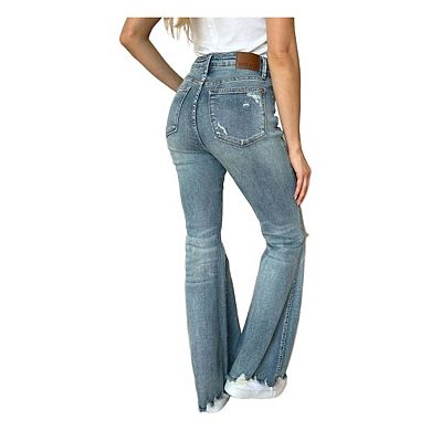 Full Size Medium Rise Tummy Control Destroy Flare