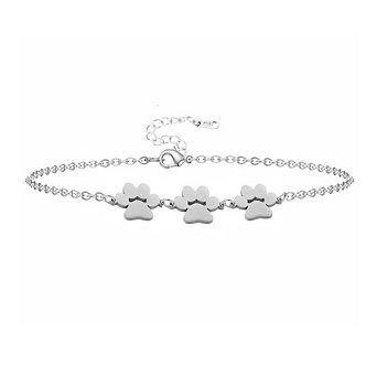 Fureverly Three Paw Print Bracelet for Pet Lovers