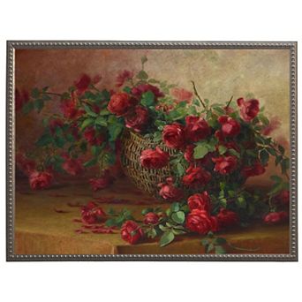Vintage floral oil painting reproduction