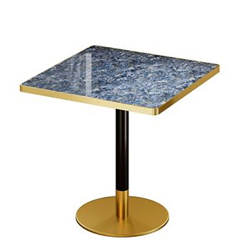 KWPZQEB 31.5" Squard Bistro Table, Tulip Table with Faux Marble Top for Café, Kitchen, Apartment