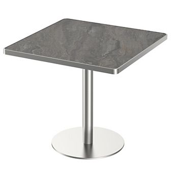 KWPZQEB 31.5" Squard Bistro Table, Tulip Table with Faux Marble Top for Café, Kitchen, Apartment