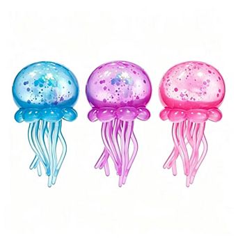 3 Pack Jellyfish Squish Toys Sensory Squeeze Toy with Super Solid Squish
