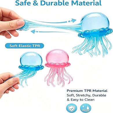 3 Pack Jellyfish Squish Toys Sensory Squeeze Toy with Super Solid Squish
