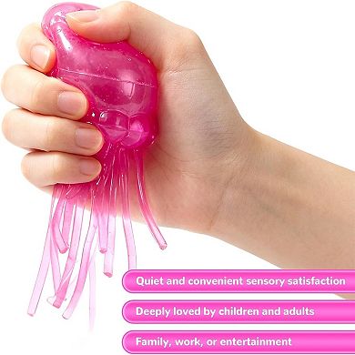 3 Pack Jellyfish Squish Toys Sensory Squeeze Toy with Super Solid Squish