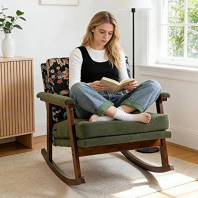 CEWOR Upholstered Rocking Chairs