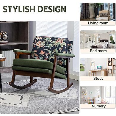 CEWOR Upholstered Rocking Chairs