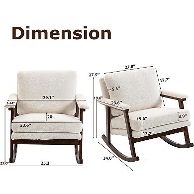 CEWOR Upholstered Rocking Chairs