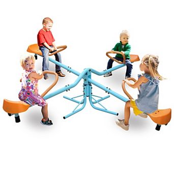 CEWOR Kids Teeter Totter, 4 Seat 360° Rotate Seesaw