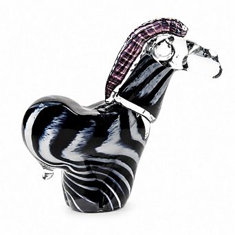 Hand Blown Glass Zebra - Medium
