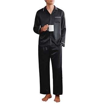 Ekouaer Mens Pajama Set Two Piece Long Sleeve Pajama with Long Pants
