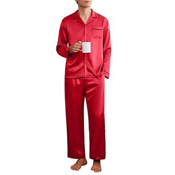 Ekouaer Mens Pajama Set Two Piece Long Sleeve Pajama with Long Pants