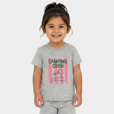 Camping Crew Stripes - Toddler Crew Shorts Set