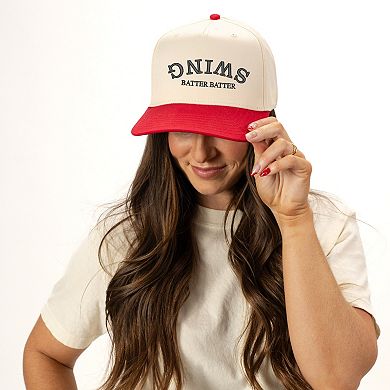 Upside Down Swing Batter Batter - Women's Canvas Trucker Hat