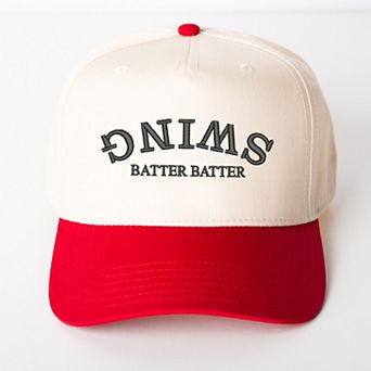 Upside Down Swing Batter Batter - Women's Canvas Trucker Hat