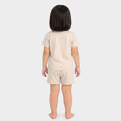 Happy Camper Cursive - Toddler Crew Shorts Set