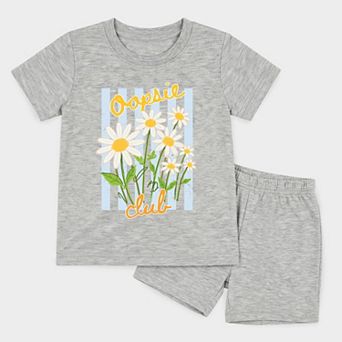 Oopsie Daisy Club Stripes - Toddler Crew Shorts Set