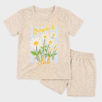 Oopsie Daisy Club Stripes - Toddler Crew Shorts Set